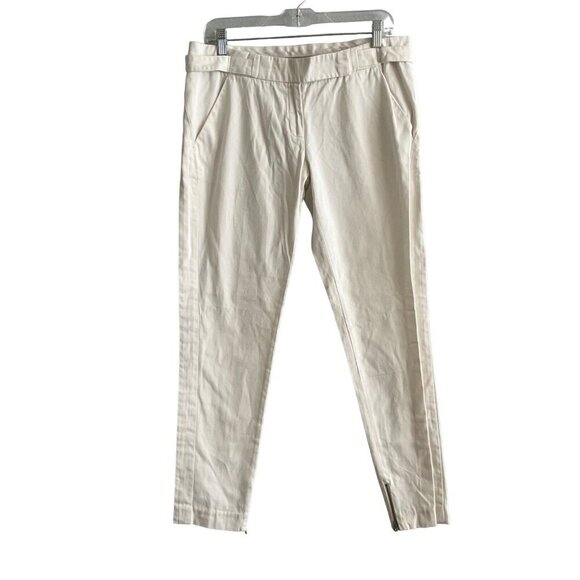 L.A.M.B. by Gwen Stafani White Ankle Zipper Skinny Pant Size 8
